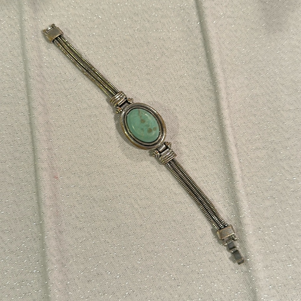 Turquoise and silver bracelet